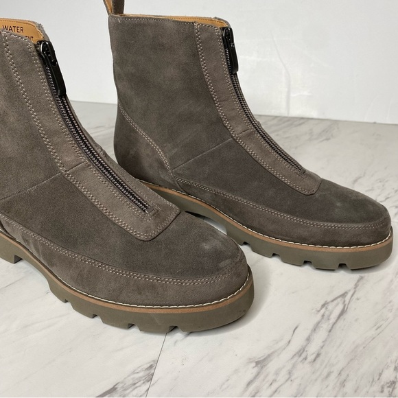 Vionic Estilo Gray Suede Front Zip Bootie 6 1/2 - Picture 9 of 15